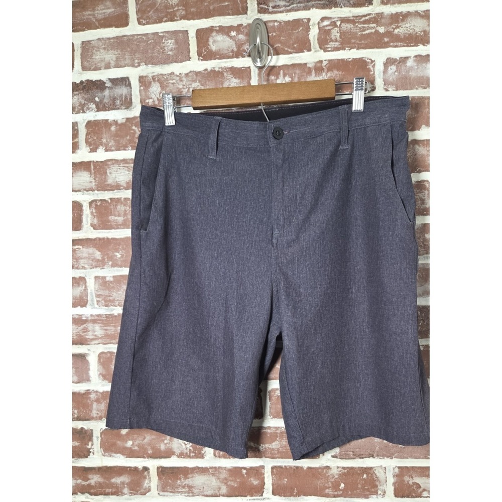 Ron Jon Surf Shop Shorts Men's Sz 33 Heathered Gray Hybrid Chino Golf Stretch